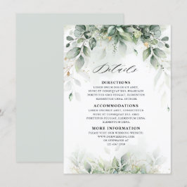 ユーカリグリーンウェディングペーパー ボタニカルウェディングの詳細 エンクロージャーカード