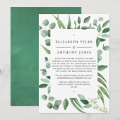 ユーカリグリーンウェディング  ゲストリスト縮小のお知らせ 案内状 (正面/裏面)