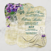 ユーカリグリーンウェディング ブライダルシャワー カード (正面/裏面)