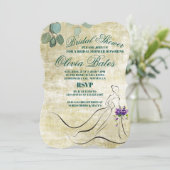 ユーカリグリーンウェディング ブライダルシャワー カード (スタンド正面)