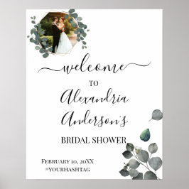 ユーカリグリーンウェルカムサイン ショーケース ポスター