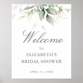 ユーカリグリーンウェルカムサイン ポスター (正面)