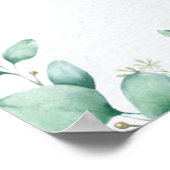 ユーカリグリーンウェルカムポスター ブライダルシャワー ポスター (角)