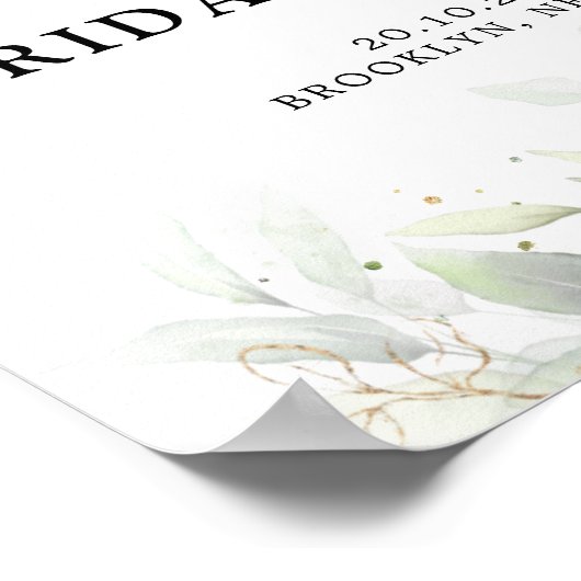 ユーカリグリーンウェルカムポスター ポスター (角)