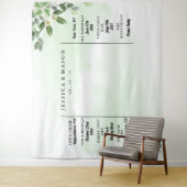 ユーカリグリーン多肉植物ウェディングブース タペストリー (インサイチュ)