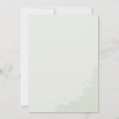 ユーカリグリーン幾何学模様の結婚誓約更新 招待状 (裏面)