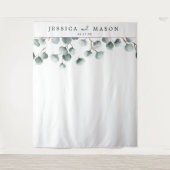 ユーカリグリーン背景写真ブース タペストリー (正面)