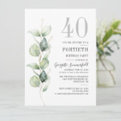 ユーカリグリーン40歳誕生日パーティー 招待状 (スタンド正面)