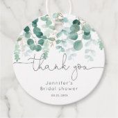 ユーカリグリーン おしゃれな ブライダル サンクス フェイバータグ (正面)