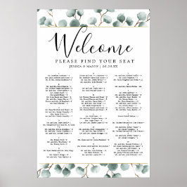 ユーカリグリーン ウェディング 席次表 サイン