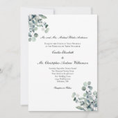 ユーカリグリーン エレガント フォーマル ワーディング ウェディング 招待状 (正面)