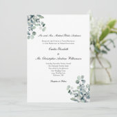 ユーカリグリーン エレガント フォーマル ワーディング ウェディング 招待状 (スタンド正面)