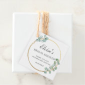 ユーカリグリーン ゴールド ブライダルシャワー 感謝 フェイバータグ (インサイチュ)