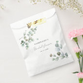 ユーカリグリーン シェディング スクリプト ウェディングシャワー フェイバーバッグ (封をした状態)