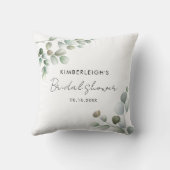 ユーカリグリーン シェディング スクリプト ブライダルシャワー クッション (裏面)