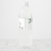 ユーカリグリーン シクリプト ブライダルシャワー ペットボトルラベル (裏面)