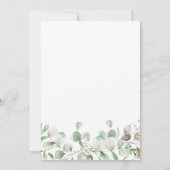 ユーカリグリーン ブライダル ティーパーティー 招待状 (裏面)