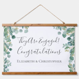 ユーカリグリーン ボタニカルエンゲージメント バナー 吊り下げ型タペストリー