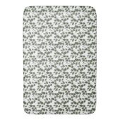 ユーカリグリーン ボタニカル グリーン ホワイト おしゃれ バスマット (正面縦)