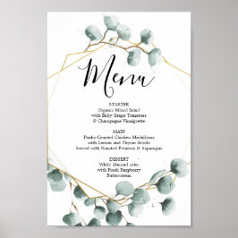 ユーカリグリーン メニュー看板またはバー メニュー看板 ポスター