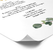 ユーカリグリーン メニュー看板またはバー メニュー看板 ポスター (角)