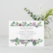 ユーカリグリーン モダン ブライダルシャワー 招待状 (スタンド正面)