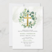 ユーカリグリーン 初の聖体拝領 招待状 (正面)