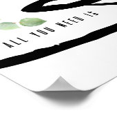 ユーカリグリーン 装飾 パーソナライズ ラブ ポスター (角)