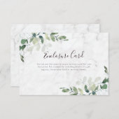 ユーカリグリーン 装飾 マーブル 3.5"x5" エンクロージャーカード (正面/裏面)