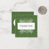 ユーカリグリーン 誕生日お礼カード ノートカード (正面/裏面インサイチュ)