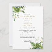 ユーカリグリーン 追悼・生前葬 招待状 (正面)