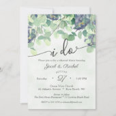 ユーカリグリーン I DO フラワーリハーサルディナー 招待状 (正面)