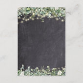 ユーカリグリーン RSVP カード | ラスティック ボタニカル (裏面)