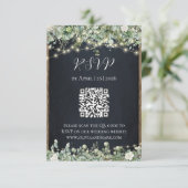 ユーカリグリーン RSVP カード | ラスティック ボタニカル (スタンド正面)