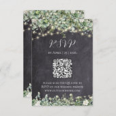 ユーカリグリーン RSVP カード | ラスティック ボタニカル (正面/裏面)