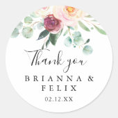 ユーカリコンテンポラリープトゥスサンキュー結婚式の引き出物 ラウンドシール (正面)