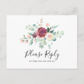 ユーカリコンテンポラリープメニュー選択RSVPポストカード ポストカード (正面)