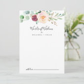 ユーカリコンテンポラリープ結婚スの知恵の言葉 アドバイスカード (スタンド正面)