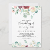 ユーカリコンテンポラリーーフローラ結婚ザーズ 招待状 (正面)