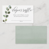 ユーカリシンプルカリ緑おむつラッフルカード エンクロージャーカード (正面/裏面)