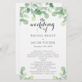 ユーカリシンプルグリーンリー結婚スクリプト (正面/裏面)