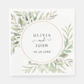 ユーカリシンプルグリー結婚ズ スタンダードランチョンナプキン (正面)