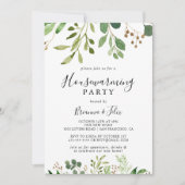 ユーカリシンプルサンフローラ引っ越し祝いパーティーパーティー 招待状 (正面)