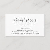 ユーカリシンプルスエレガントヘア&メイクアップ 名刺 (裏面)