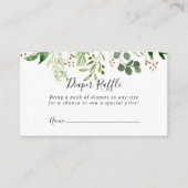 ユーカリシンプルフローラおむつラッフルチケット エンクロージャーカード (正面)