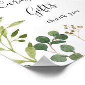 ユーカリシンプルフローラカードとギフトサイン ポスター (角)