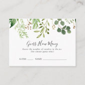 ユーカリシンプルフローラ推測ゲームのカード数 名刺 (正面)