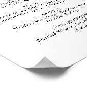 ユーカリシンプルフローラ結婚ドリンクのメニュー記号 ポスター (角)