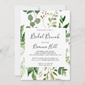 ユーカリシンプルブライダルブランチブライダルシャワー 招待状 (正面)