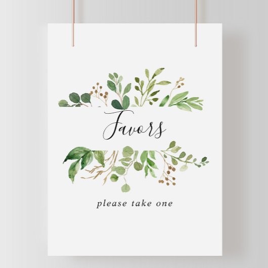 ユーカリシンプルブラウンフローラウィズサイン ポスター